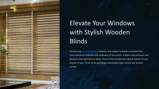 Elevate Your Windows with Stylish Wooden Blinds