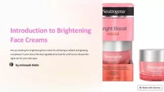 Introduction-to-Brightening-Face-Creams