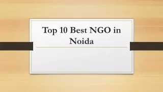 Top 10 Best NGO in Noida