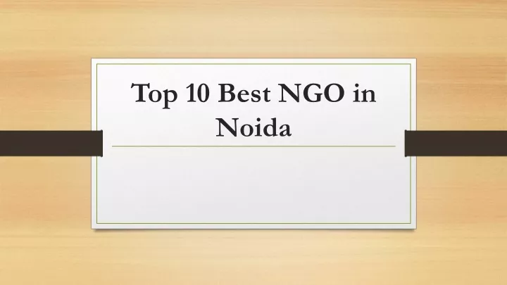 top 10 best ngo in noida