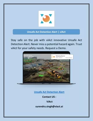 unsafe act detection alert viact