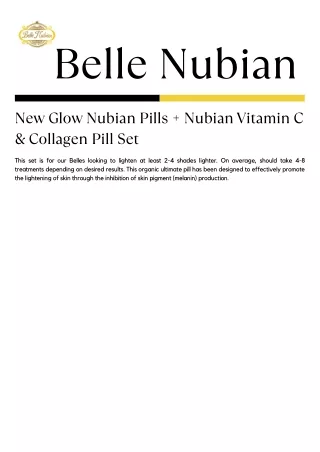 New Glow Nubian Pills   Nubian Vitamin C & Collagen Pill Set