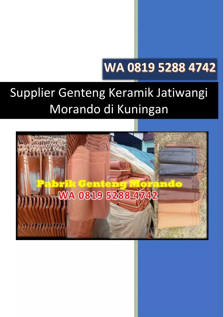 supplier genteng keramik jatiwangi morando