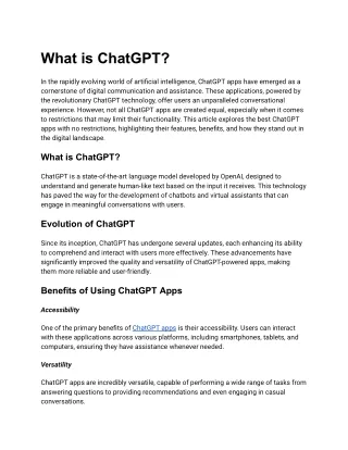 What is ChatGPT?