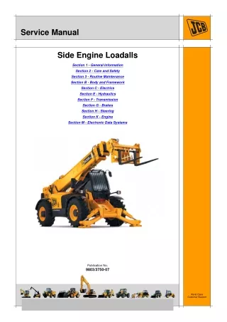 JCB 535-125 HIVIZ TELESCOPIC HANDLER Service Repair Manual