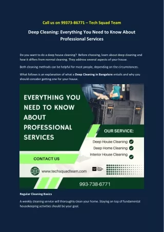 Deep Cleaning  Everything You Need to Know About Professional Services