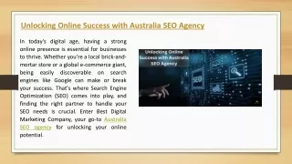 Unlocking Online Success with Australia SEO Agency