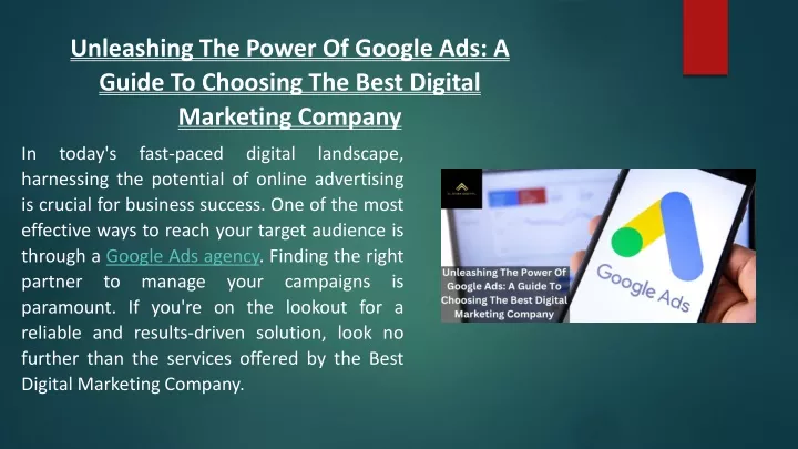 unleashing the power of google ads a guide