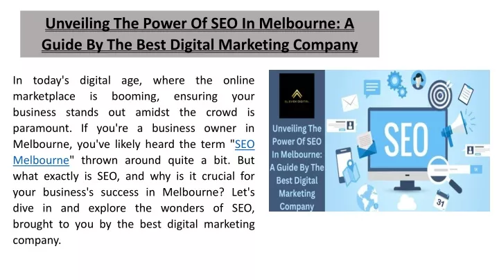unveiling the power of seo in melbourne a guide