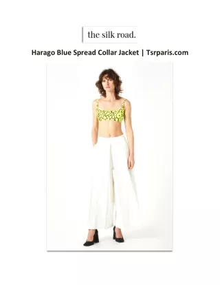 Harago Blue Spread Collar Jacket | Tsrparis.com