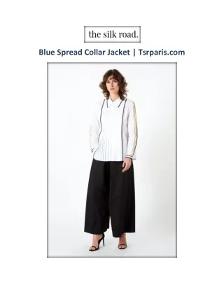 Blue Spread Collar Jacket | Tsrparis.com