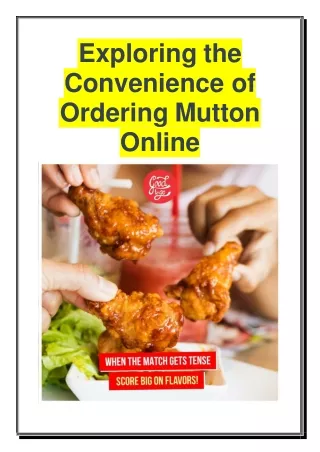 Exploring the Convenience of Ordering Mutton Online