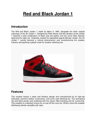 Red and Black Jordan 1