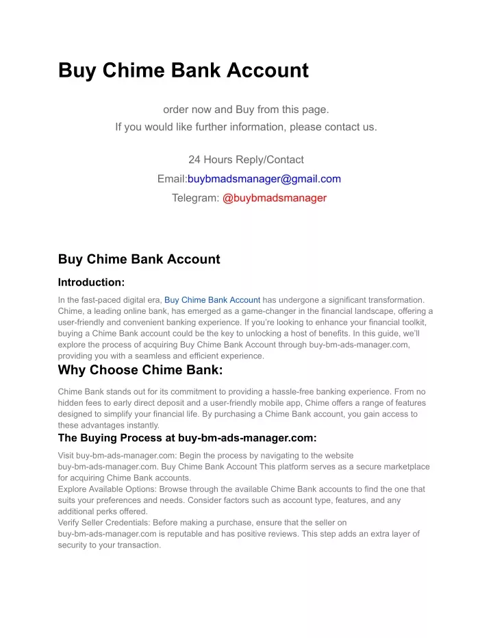 buy chime bank account