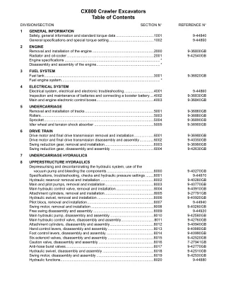 CASE CX800 CRAWLER EXCAVATOR Service Repair Manual Instant Download