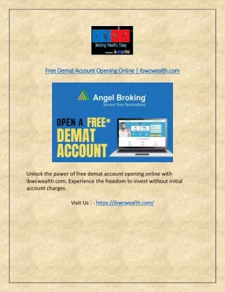 Free Demat Account Opening Online