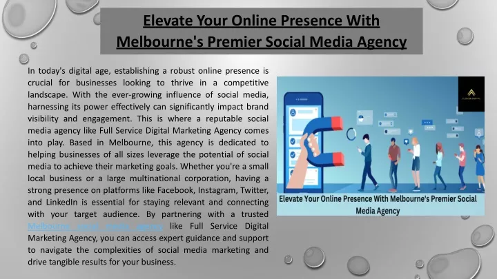 elevate your online presence with melbourne