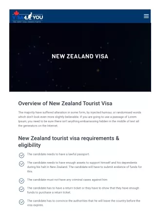 Visitor Visa Consultant for New Zealand