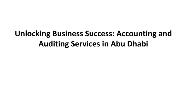 unlocking business success accounting