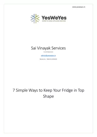 7 Simple Ways to Keep Your Fridge in Top Shape