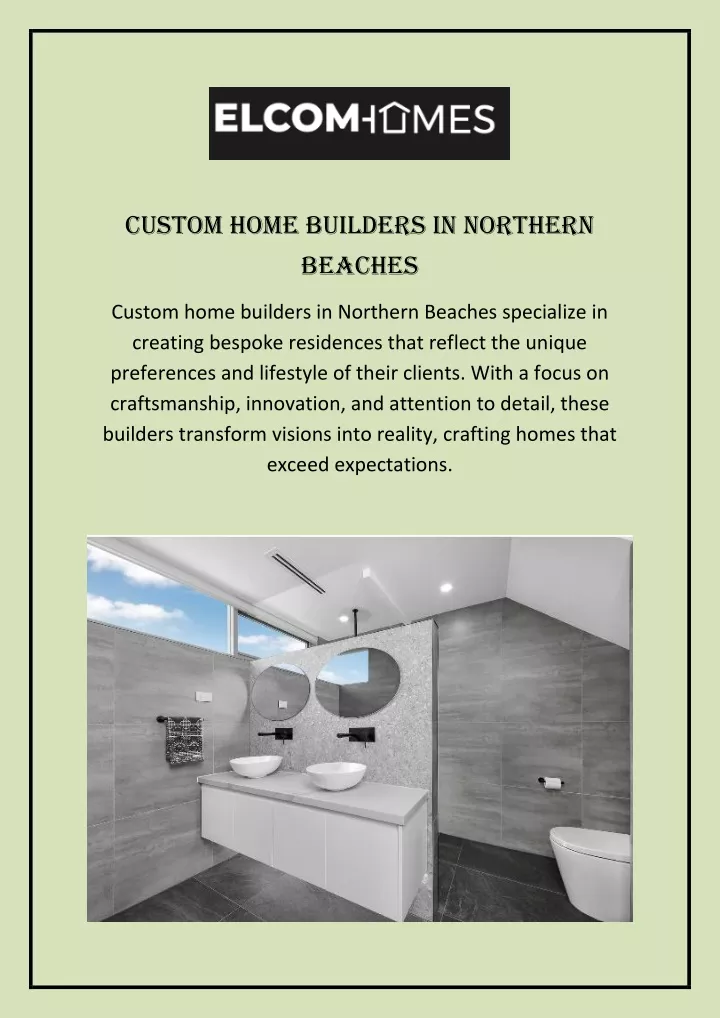 custom home builders in northern beaches