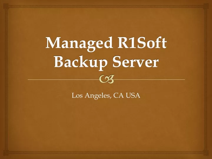 managed r1soft backup server