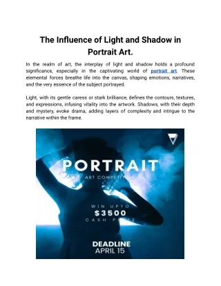 The Influence of Light and Shadow in Portrait Art