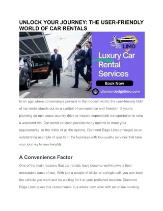 UNLOCK YOUR JOURNEY_ THE USER-FRIENDLY WORLD OF CAR RENTALS