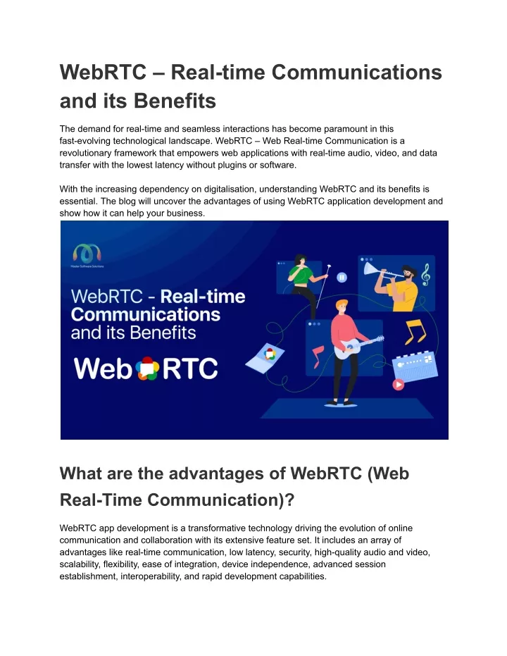 webrtc real time communications and its benefits