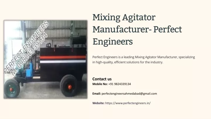 mixing agitator manufacturer perfect engineers