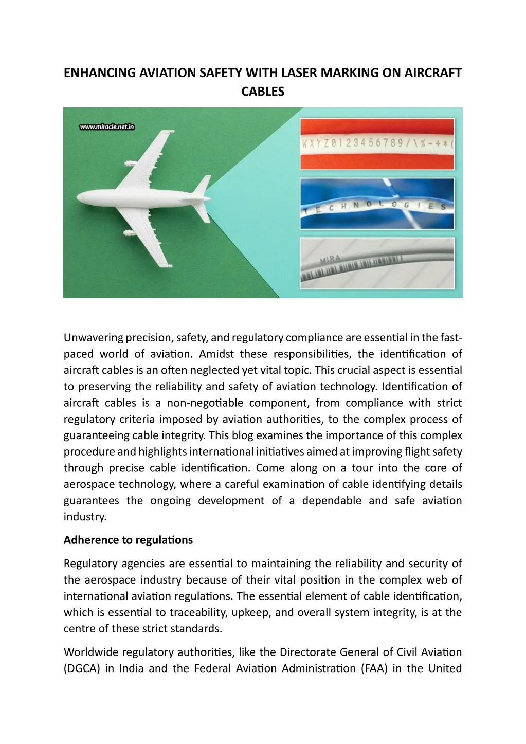 PPT - ENHANCING AVIATION SAFETY WITH LASER MARKING ON AIRCRAFT CABLES ...