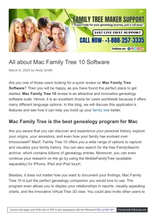 Mac Family Tree Software