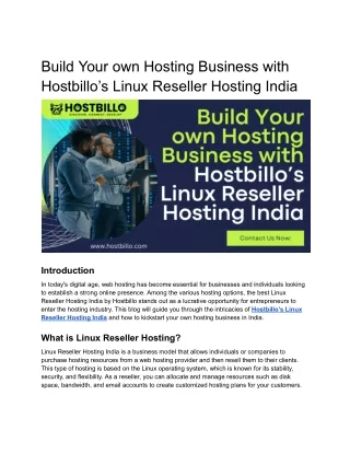 build your own hosting business with hostbillo
