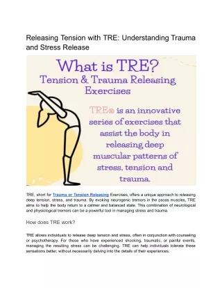 Empower Your Inner Healing: Exploring TRE for Self-Regulation