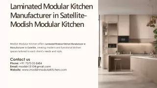 Laminated Modular Kitchen Manufacturer in Satellite, Best Laminated Modular Kitc