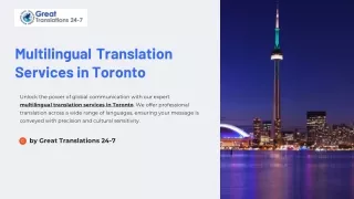 Professional Multilingual Translators in Toronto - Connect Globally