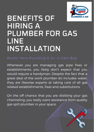 Benefits of Hiring a Plumber for Gas Line Installation