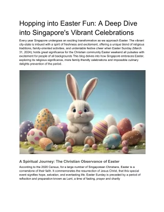 Hopping into Easter Fun_ A Deep Dive into Singapore's Vibrant Celebrations