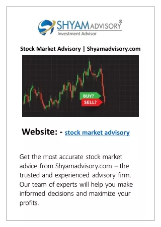Stock Market Advisory | Shyamadvisory.com