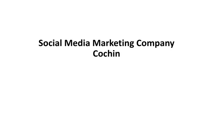 social media marketing company cochin