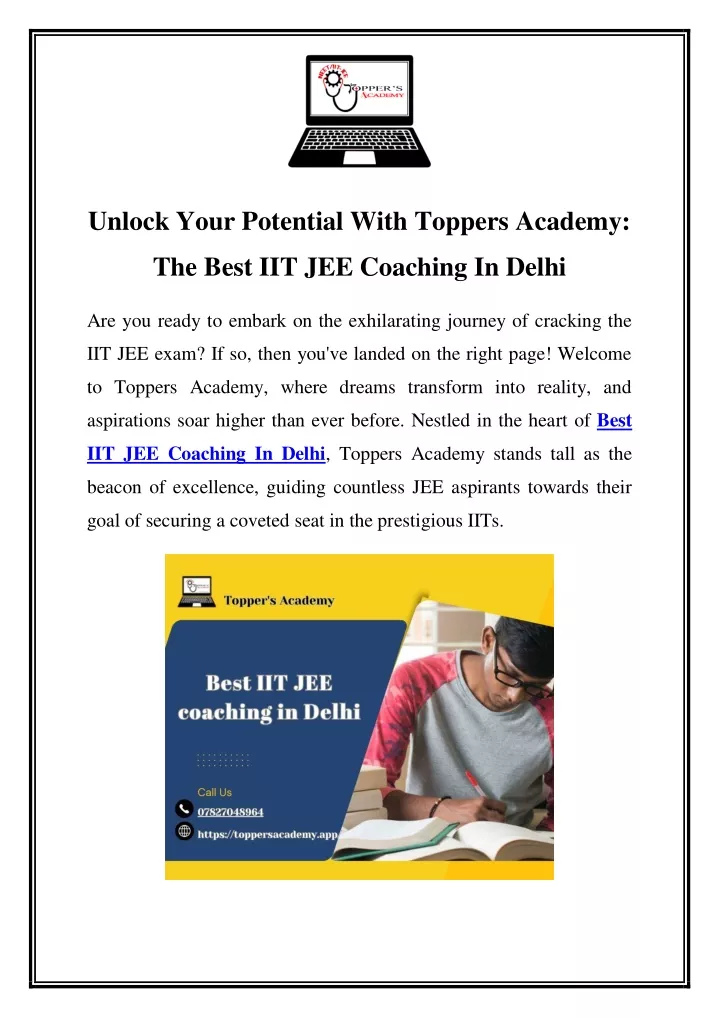 unlock your potential with toppers academy