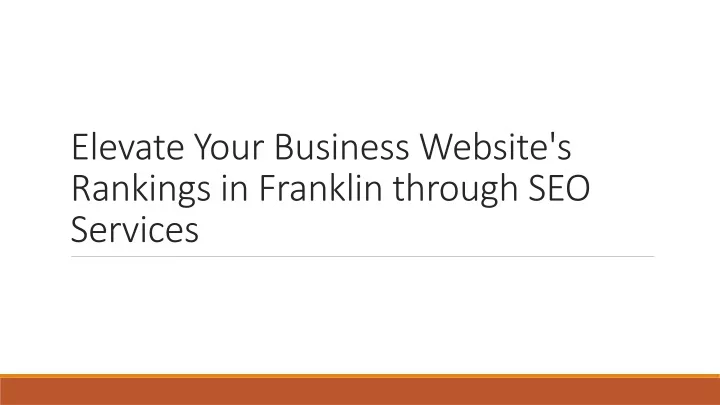 elevate your business website s rankings