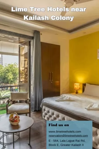 Best Hotel in South Delhi by Lime Tree Hotels