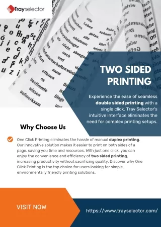 Two sided printing