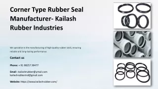 Corner Type Rubber Seal Manufacturer, Best Corner Type Rubber Seal Manufacturer