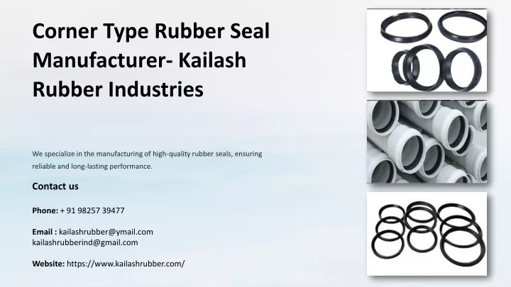 corner type rubber seal manufacturer kailash