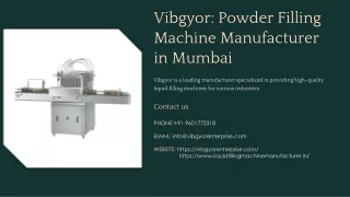 Powder Filling Machine Manufacturer in Mumbai, Best Powder Filling Machine Manuf