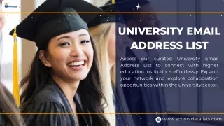 University Email Address List by SchoolDataLists