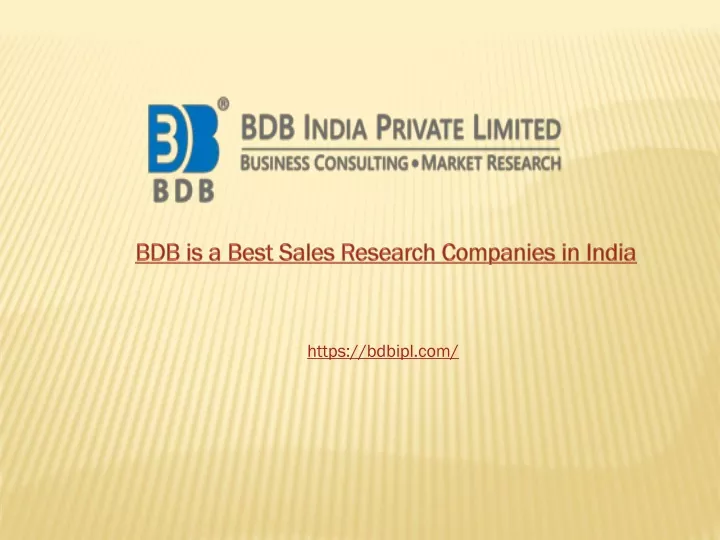 bdb is a best sales research companies in india
