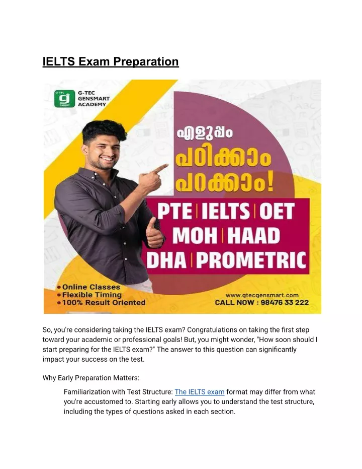 ielts exam preparation